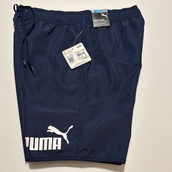 Puma Swim Trunks Mens Medium Navy - Picture 1 of 4
